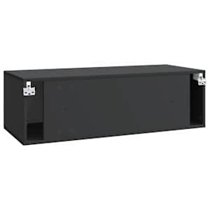Nástěnná TV skříň Černá 98 x 41 x 30 cm Kompozitní dřevo - obrázek 6