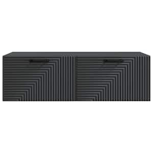 Nástěnná TV skříň Černá 98 x 41 x 30 cm Kompozitní dřevo - obrázek 4