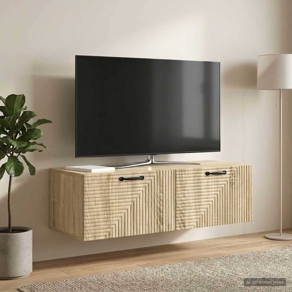 Seinälle asennettava TV-kaappi Sonoma-tammi 98 x 41 x 30 cm