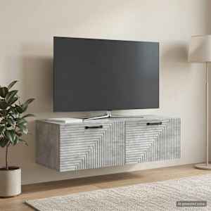 Nástěnná TV skříň Nástěnný Betonově šedá 98 x 41 x 30 cm - obrázek 1