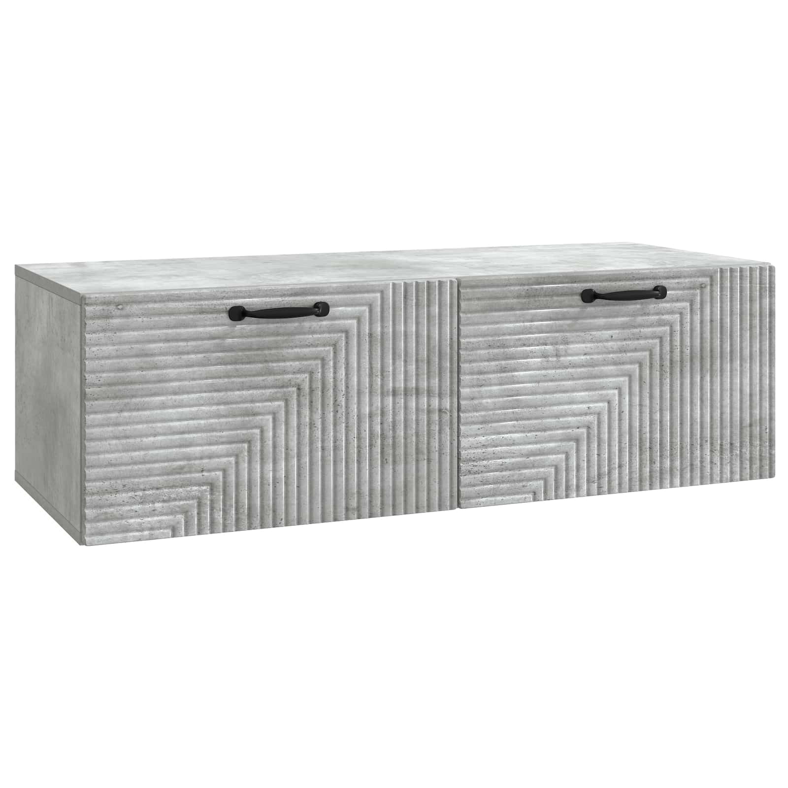 vidaXL Oglindă TV montată pe perete Gri Beton 98 x 41 x 30 cm