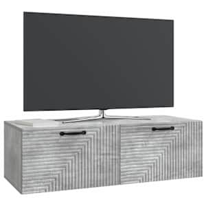 Nástěnná TV skříň Nástěnný Betonově šedá 98 x 41 x 30 cm - obrázek 3