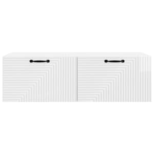 Nástěnná TV skříň Bílá s vysokým leskem 98 x 41 x 30 cm - obrázek 6