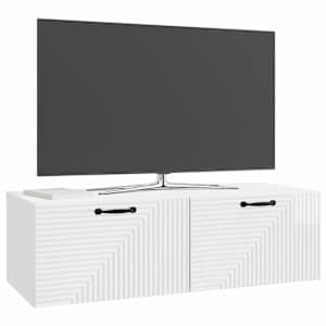 Nástěnná TV skříň Bílá s vysokým leskem 98 x 41 x 30 cm - obrázek 3