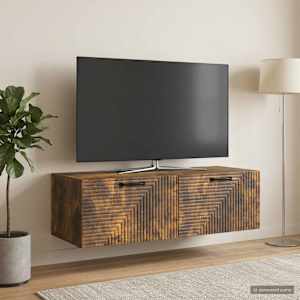 Nástěnná TV skříň Kouřový dub 98 x 41 x 30 cm Kompozitní dřevo - obrázek 4