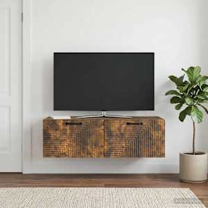 Nástěnná TV skříň Kouřový dub 98 x 41 x 30 cm Kompozitní dřevo - obrázek 1