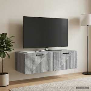 Nástěnná TV skříň Šedá sonoma 98 x 41 x 30 cm Kompozitní dřevo - obrázek 1