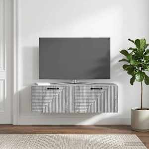 Nástěnná TV skříň Šedá sonoma 98 x 41 x 30 cm Kompozitní dřevo - obrázek 4