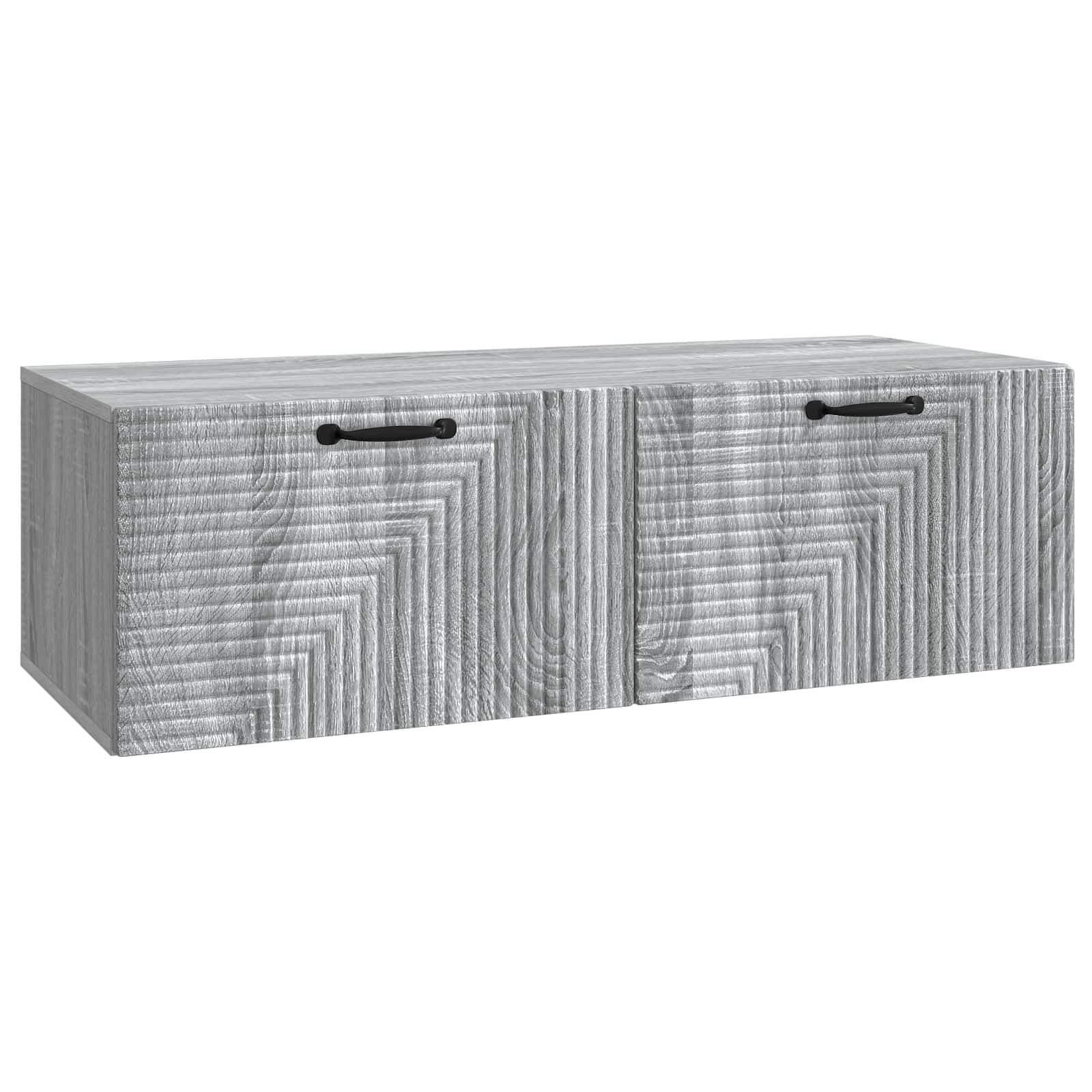 vidaXL Oglindă TV montată pe perete Sonoma gri 98 x 41 x 30 cm