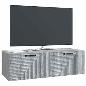 Nástěnná TV skříň Šedá sonoma 98 x 41 x 30 cm Kompozitní dřevo - obrázek 3