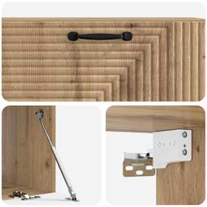 Nástěnná TV skříň 98 x 41 x 30 cm Dub artisan Kompozitní dřevo - obrázek 9