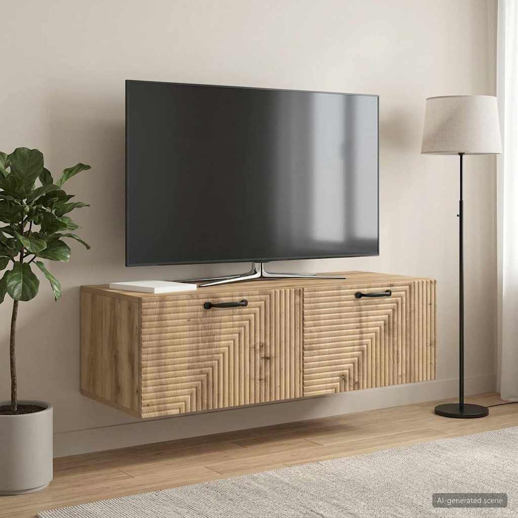 Seinälle asennettava TV-kaappi Artisaanitammi 98 x 41 x 30 cm - Image 4