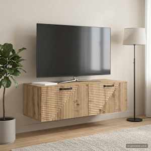 Nástěnná TV skříň 98 x 41 x 30 cm Dub artisan Kompozitní dřevo - obrázek 4