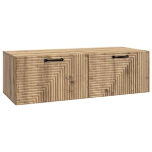 Nástěnná TV skříň 98 x 41 x 30 cm Dub artisan Kompozitní dřevo - obrázek 2