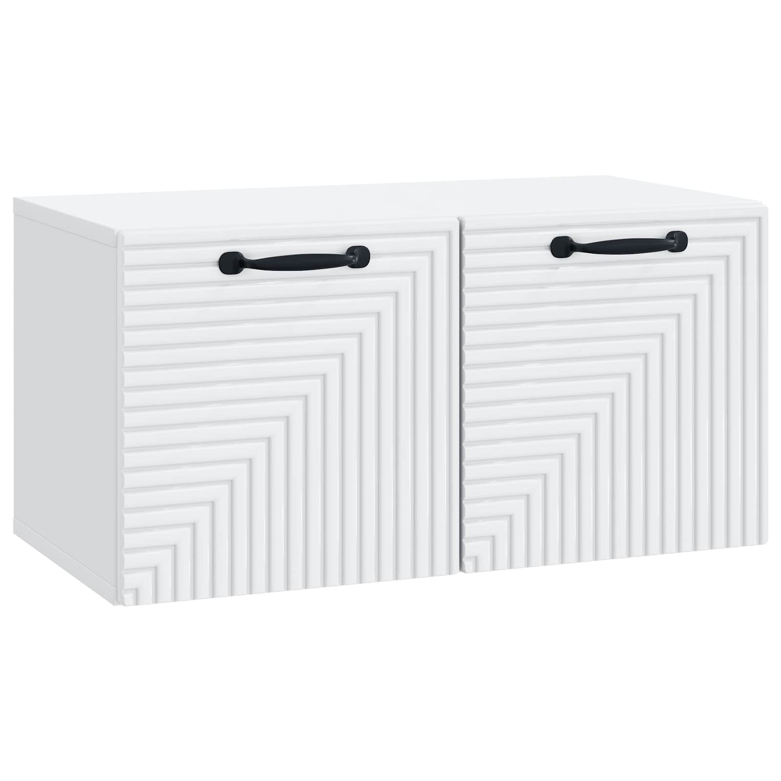 vidaXL Oglindă TV montată pe perete Pe perete Alb 59,5 x 31 x 30 cm