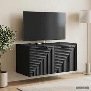 Nástěnná TV skříň Černá 59,5 x 31 x 30 cm Kompozitní dřevo - obrázek 4