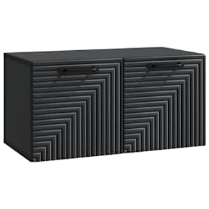 Nástěnná TV skříň Černá 59,5 x 31 x 30 cm Kompozitní dřevo - obrázek 2