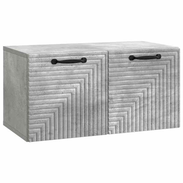 vidaXL Rippuv TV kapp Betoonhall 59,5 x 31 x 30 cm Tehispuit