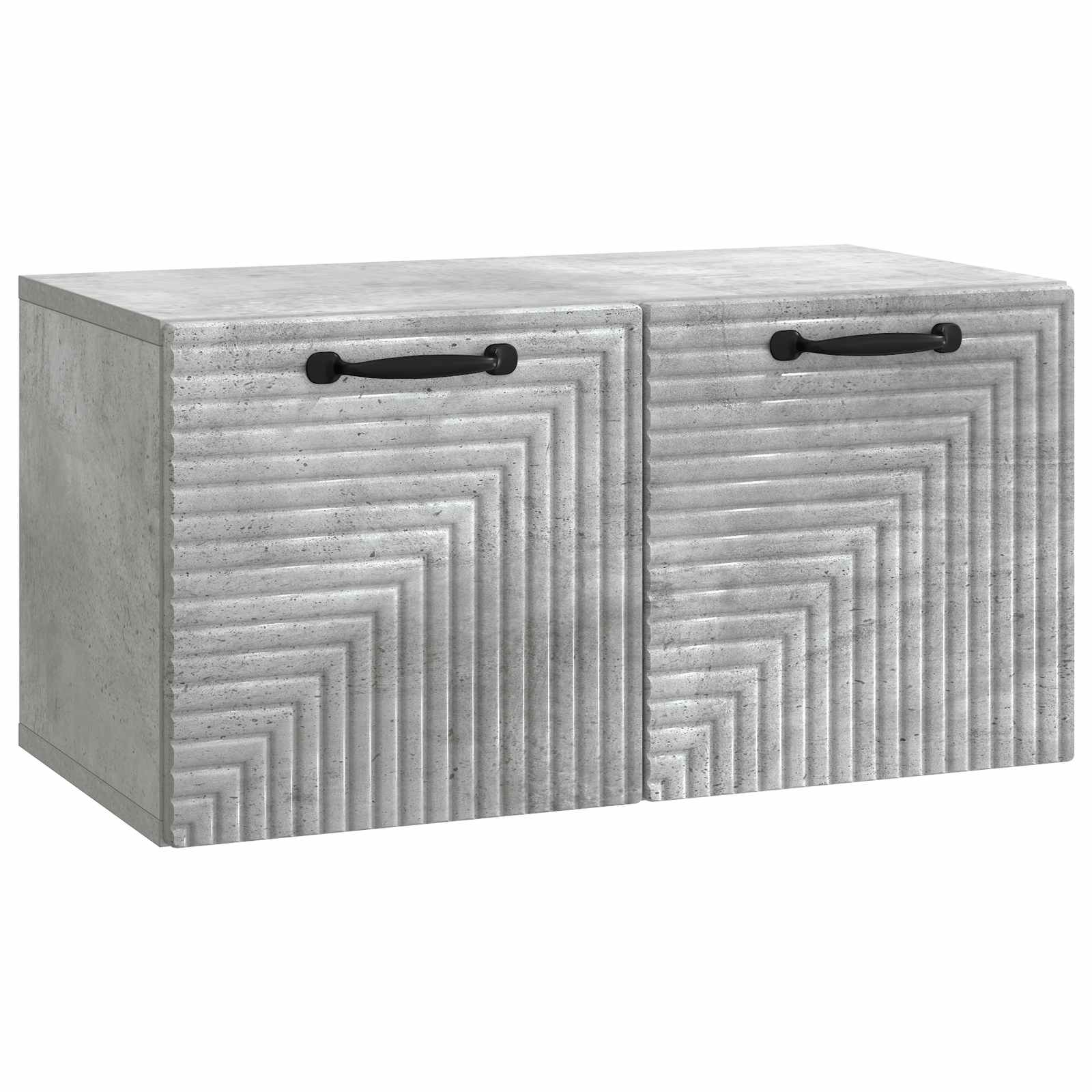 vidaXL Oglindă TV montată pe perete Gri Beton 59,5 x 31 x 30 cm