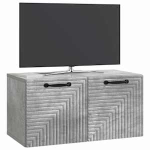 Nástěnná TV skříň Nástěnný Betonově šedá 59,5 x 31 x 30 cm - obrázek 3