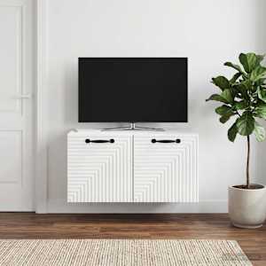 Nástěnná TV skříň Bílá s vysokým leskem 59,5 x 31 x 30 cm - obrázek 4