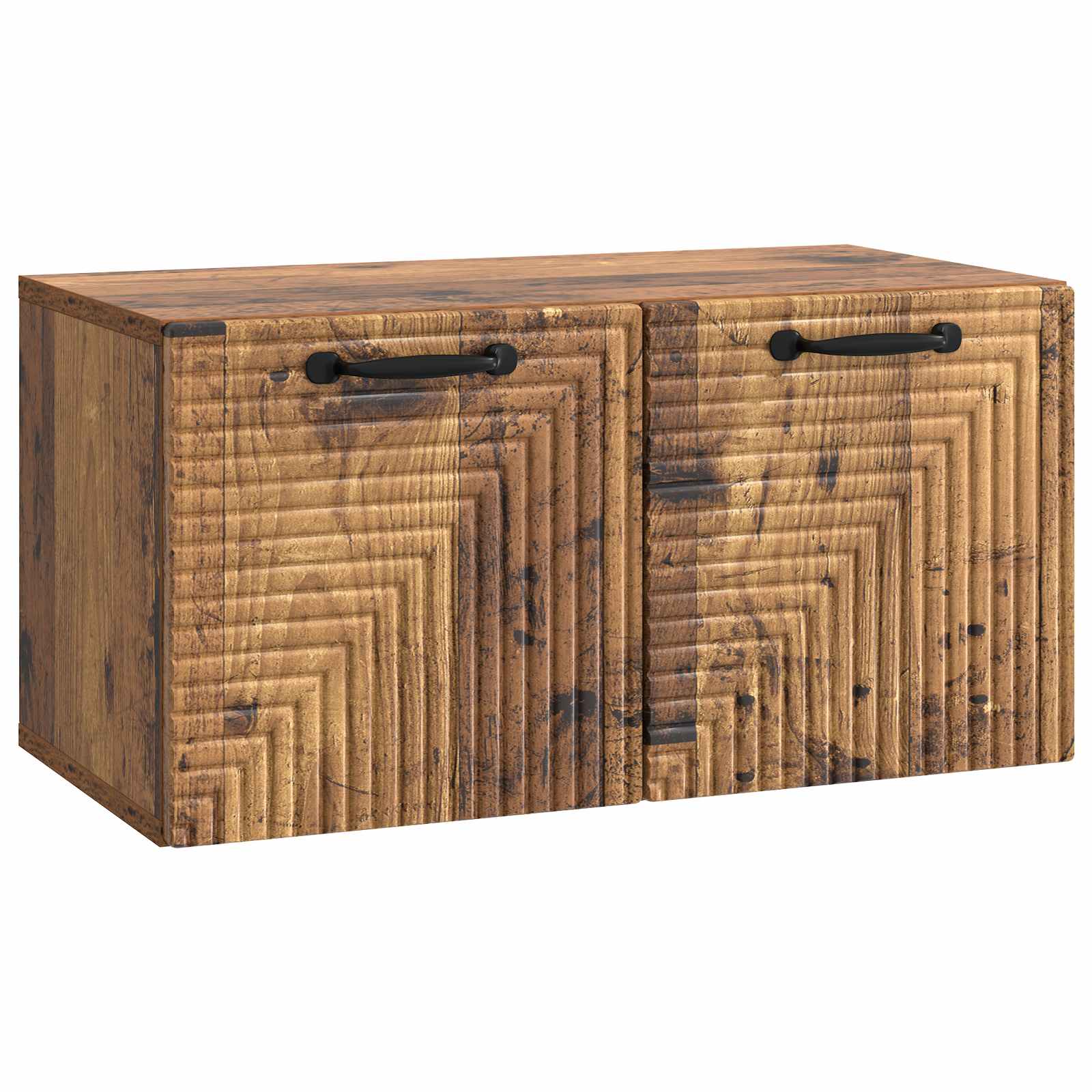 vidaXL Oglindă TV montată pe perete Lemn vechi 59,5 x 31 x 30 cm