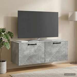 Nástěnná TV skříň Nástěnný Betonově šedá 78,5 x 31 x 30 cm - obrázek 4