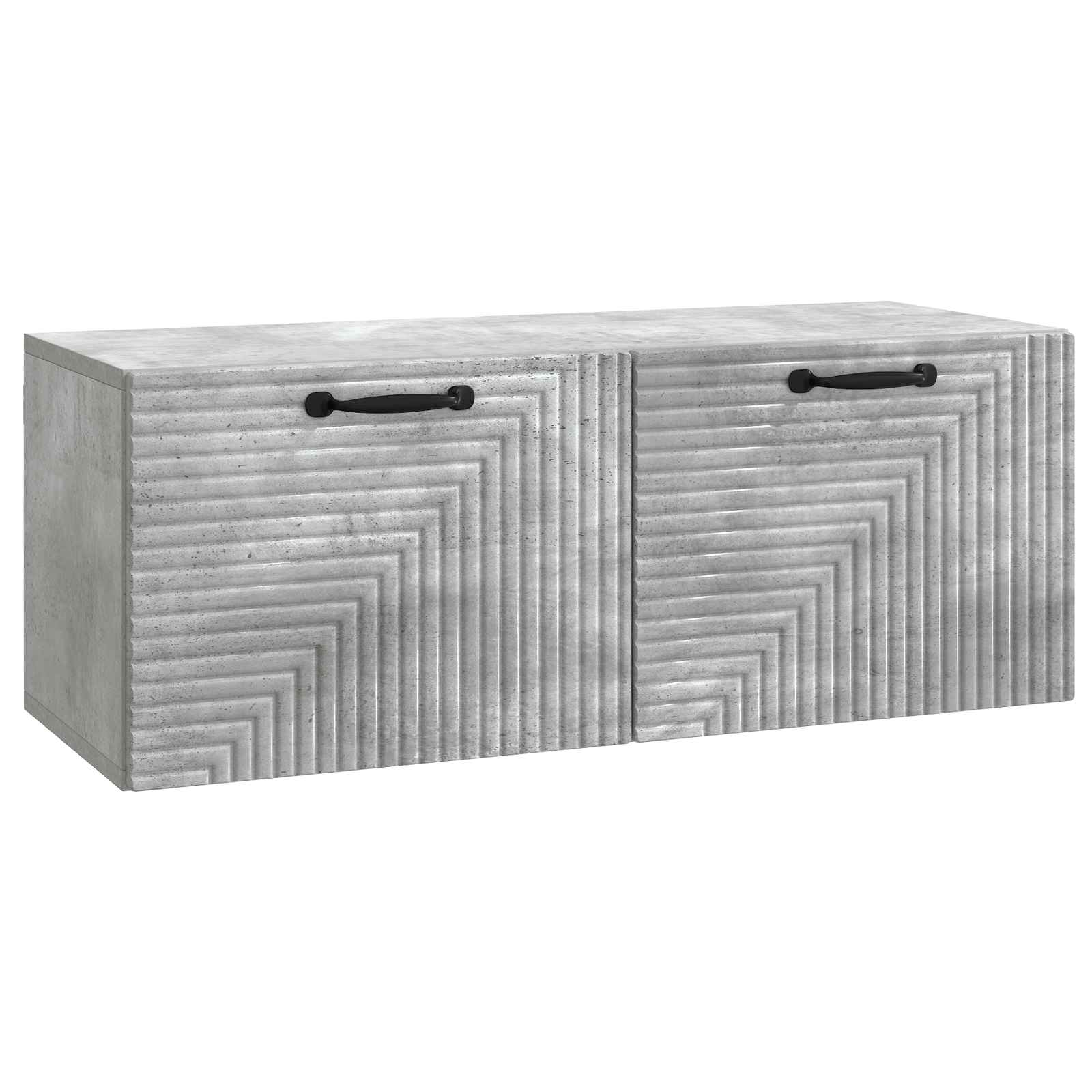 vidaXL Oglindă TV montată pe perete Gri Beton 78,5 x 31 x 30 cm