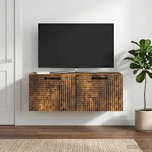 Nástěnná TV skříň Nástěnný Kouřový dub 78,5 x 31 x 30 cm - obrázek 4