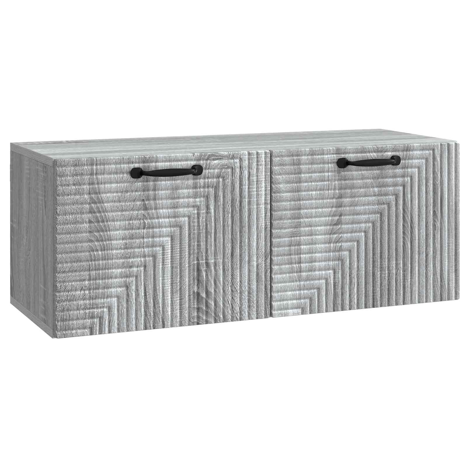 vidaXL Oglindă TV montată pe perete Sonoma gri 78,5 x 31 x 30 cm