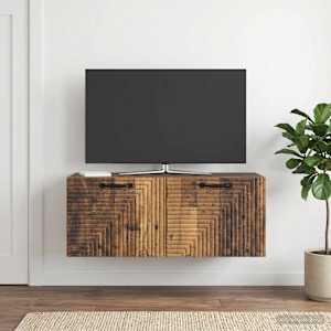 Nástěnná TV skříň Nástěnný Staré dřevo 78,5 x 31 x 30 cm - obrázek 4