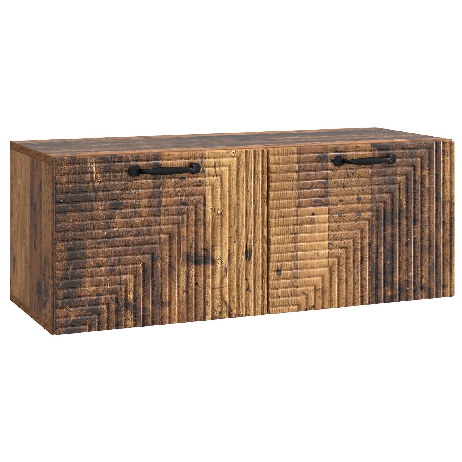 vidaXL Oglindă TV montată pe perete Lemn vechi 78,5 x 31 x 30 cm