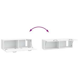 Nástěnná TV skříň Bílá 98 x 31 x 30 cm Kompozitní dřevo - obrázek 10