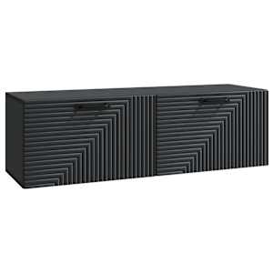 Nástěnná TV skříň Černá 98 x 31 x 30 cm Kompozitní dřevo - obrázek 2