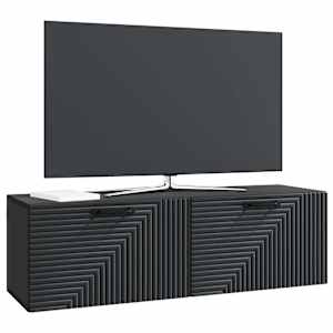Nástěnná TV skříň Černá 98 x 31 x 30 cm Kompozitní dřevo - obrázek 3