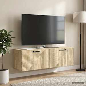 Nástěnná TV skříň Dub sonoma 98 x 31 x 30 cm Kompozitní dřevo - obrázek 4