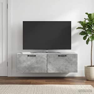 Nástěnná TV skříň Nástěnný Betonově šedá 98 x 31 x 30 cm - obrázek 4