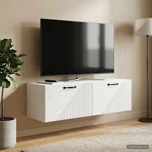 Nástěnná TV skříň Bílá s vysokým leskem 98 x 31 x 30 cm - obrázek 4