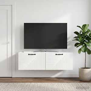 Nástěnná TV skříň Bílá s vysokým leskem 98 x 31 x 30 cm - obrázek 1