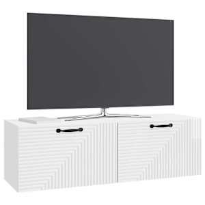 Nástěnná TV skříň Bílá s vysokým leskem 98 x 31 x 30 cm - obrázek 3