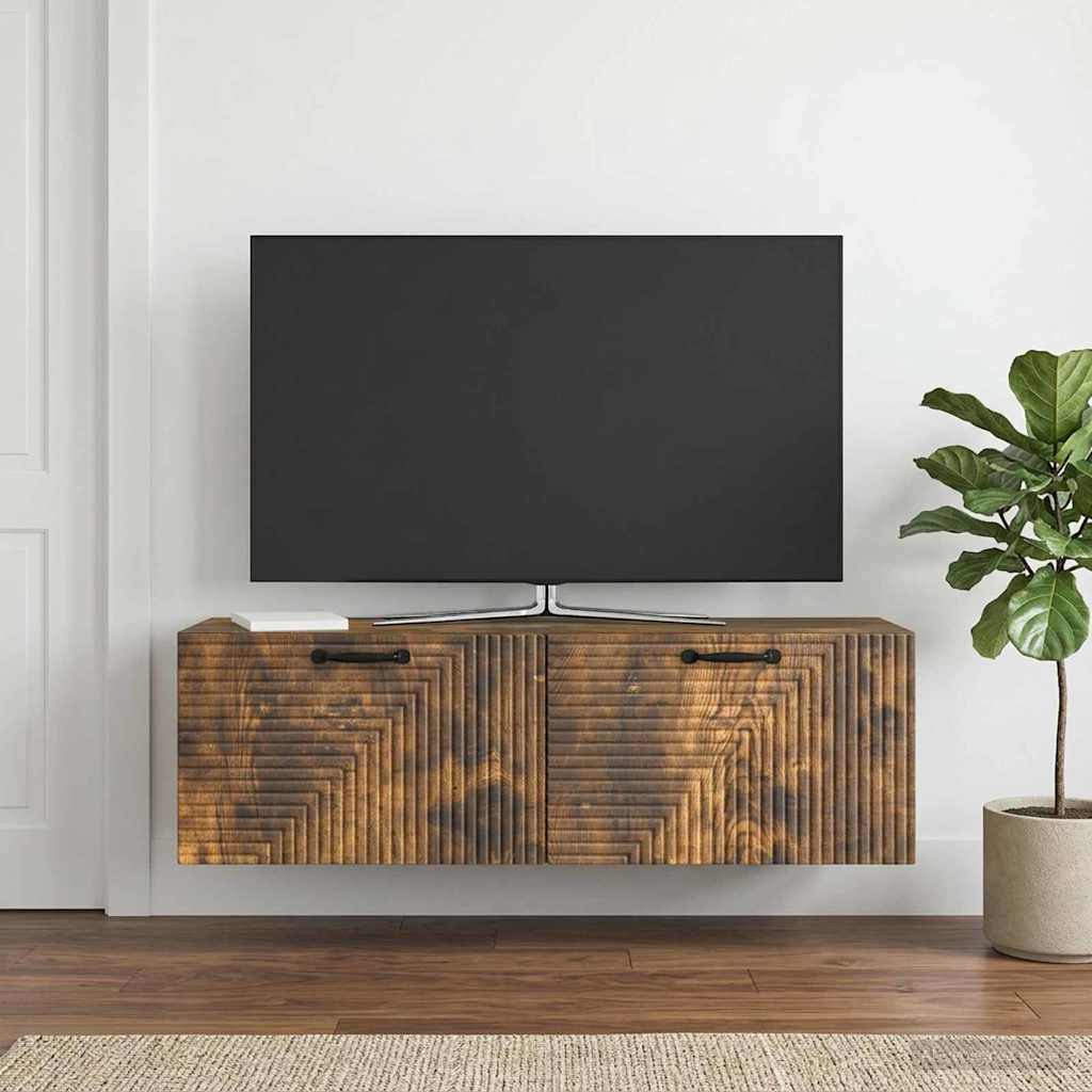 Seinälle asennettava TV-kaappi Savutammi 98 x 31 x 30 cm - Image 4