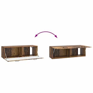 Nástěnná TV skříň Staré dřevo 98 x 31 x 30 cm Kompozitní dřevo - obrázek 10