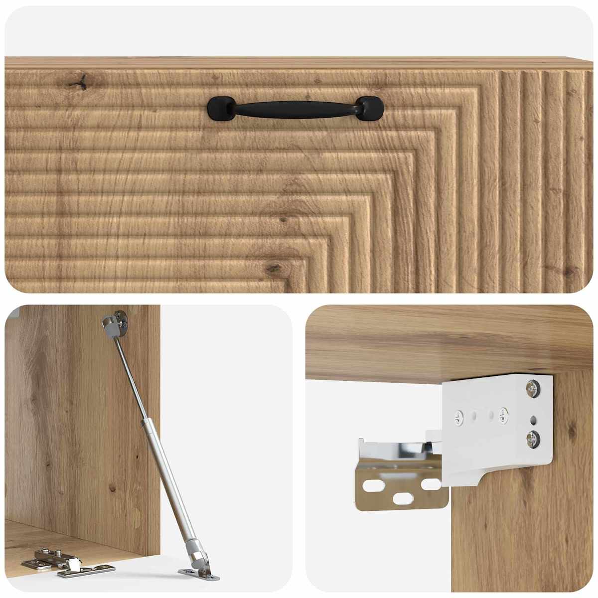 Væghængt TV-skab x 30 cm Konstrueret træ - Billede 9