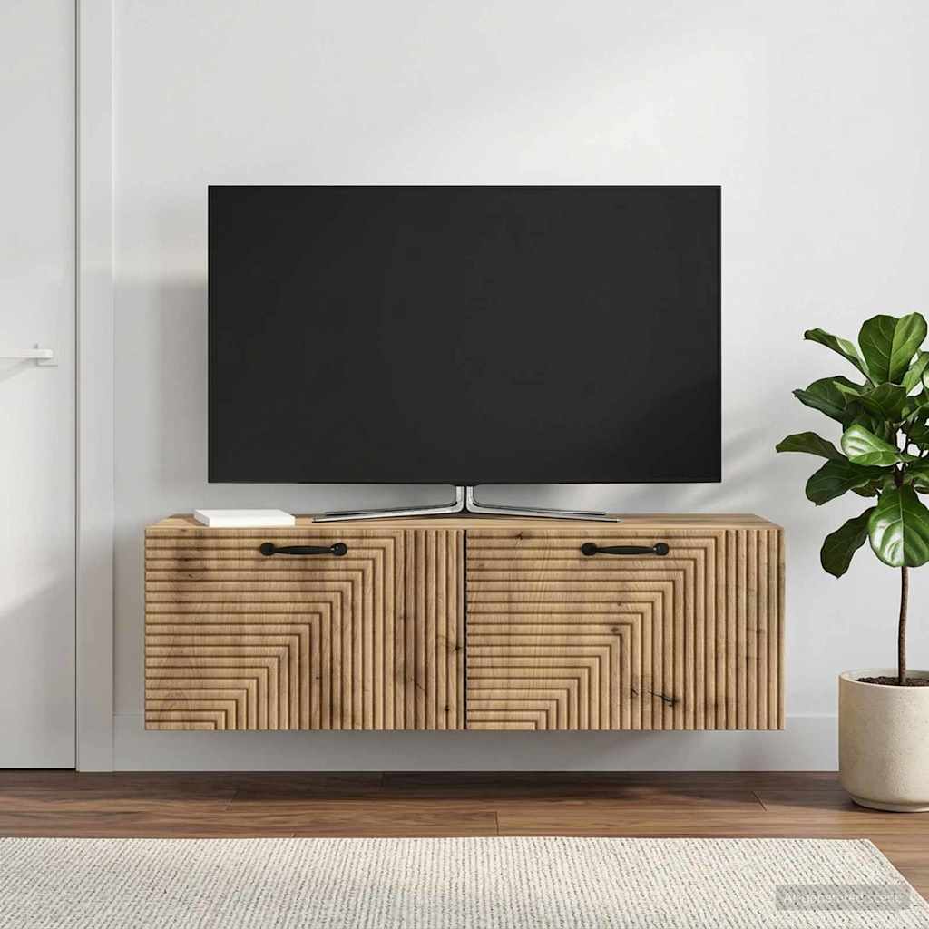 Seinälle asennettava TV-kaappi Artisaanitammi 98 x 31 x 30 cm - Image 4