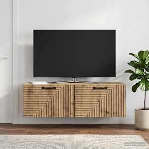 Nástěnná TV skříň 98 x 31 x 30 cm Dub artisan Kompozitní dřevo - obrázek 4
