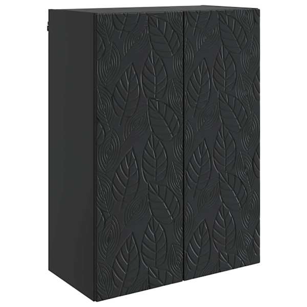 vidaXL Seinale kinnitatav kapp 66 x 34,5 x 90 cm Tehispuit Must