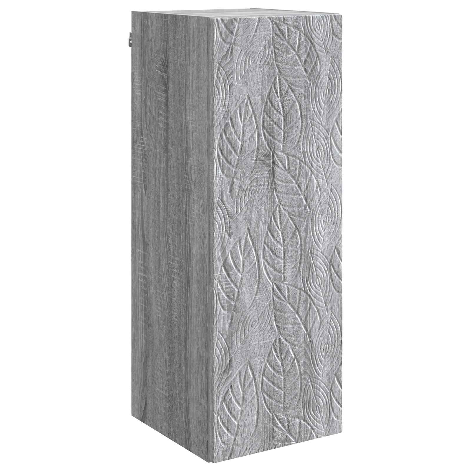 vidaXL Dulap montat pe perete Sonoma gri 33 x 34,5 x 90 cm