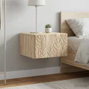 Stenska stranska miza 2 kos Sonoma hrast 34,5 x 33 x 20 cm
