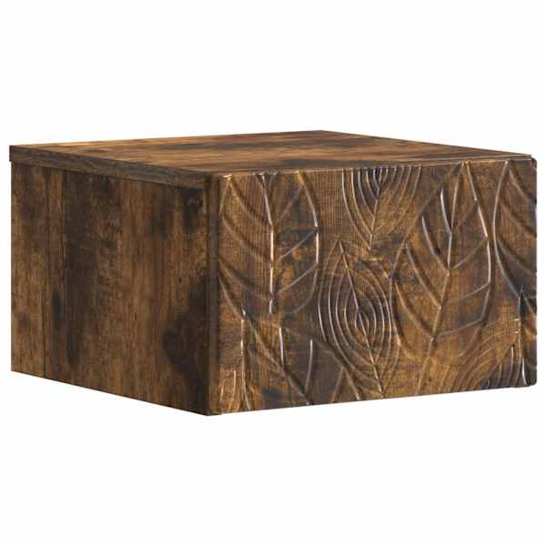 vidaXL Seinale kinnitatav k&uuml;lglaud Suitsutatud tamm 34,5 x 33 x 20 cm