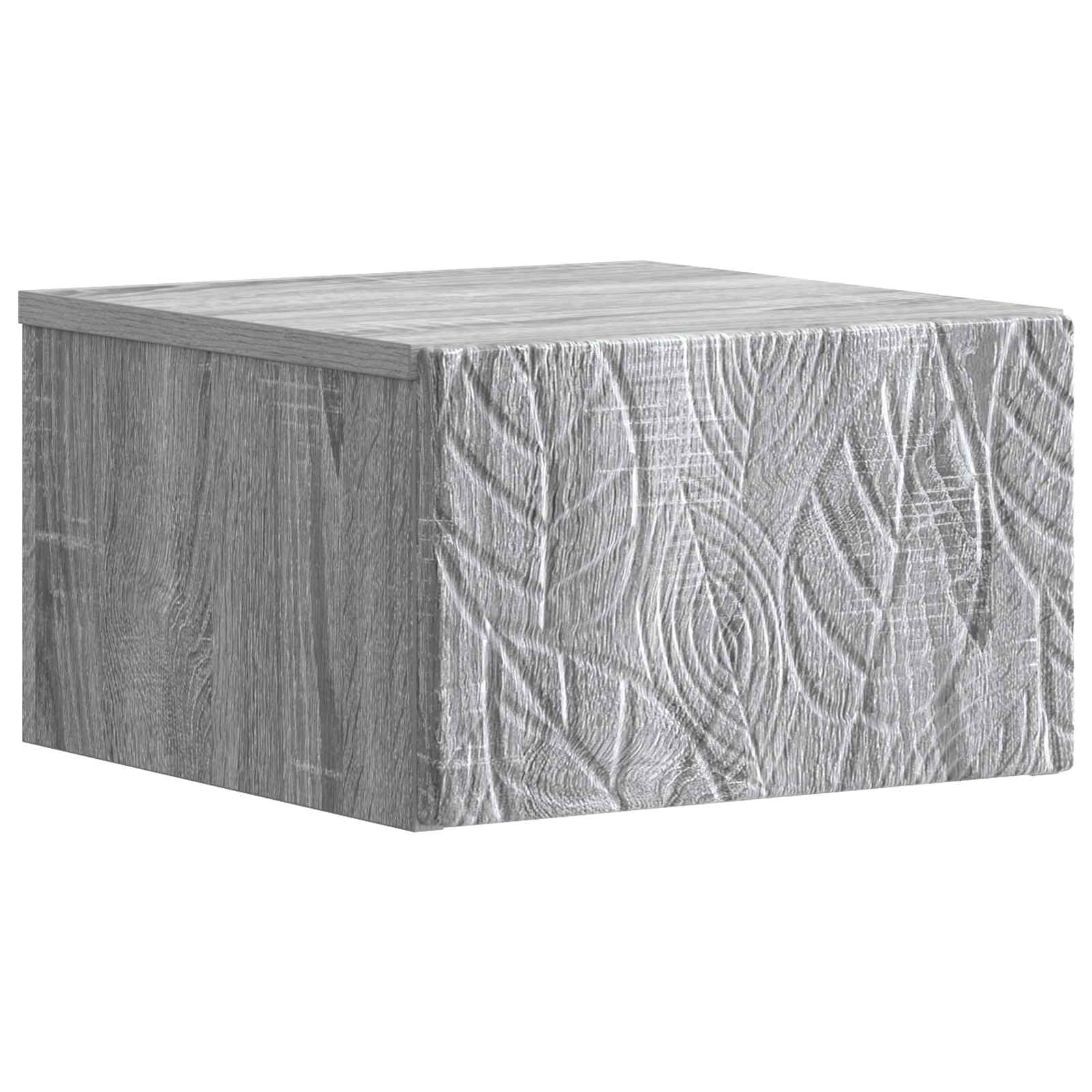 vidaXL Masă laterală montată pe perete Sonoma gri 34,5 x 33 x 20 cm